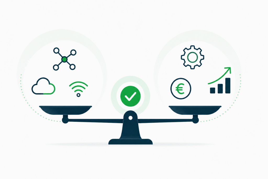 Illustration zur Auswahl eines Monitoring-Tools nach Anforderungen und Rahmenbedingungen